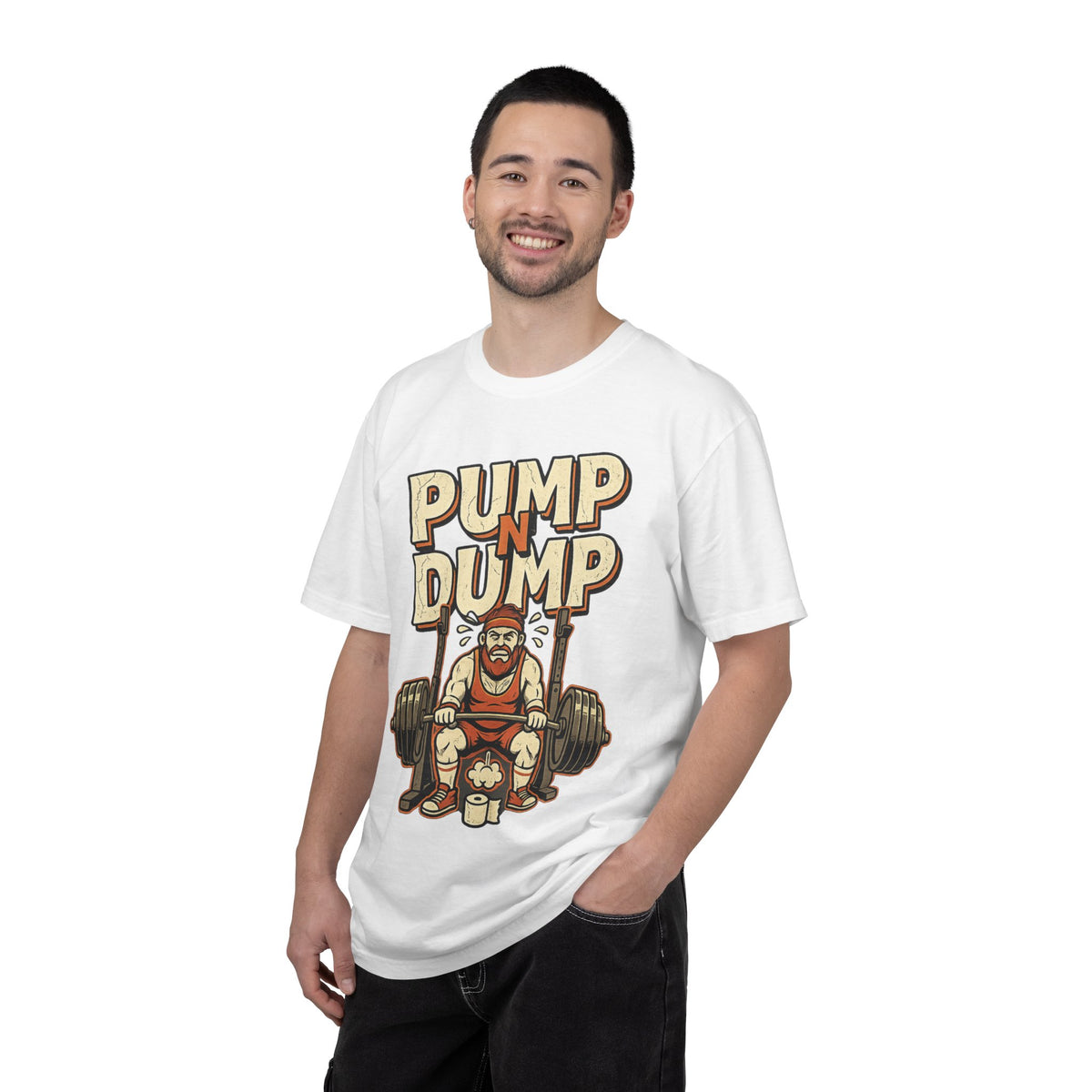 Pump N Dump Weightlifting T-Shirt — Funny Powerlifting Gym Tee