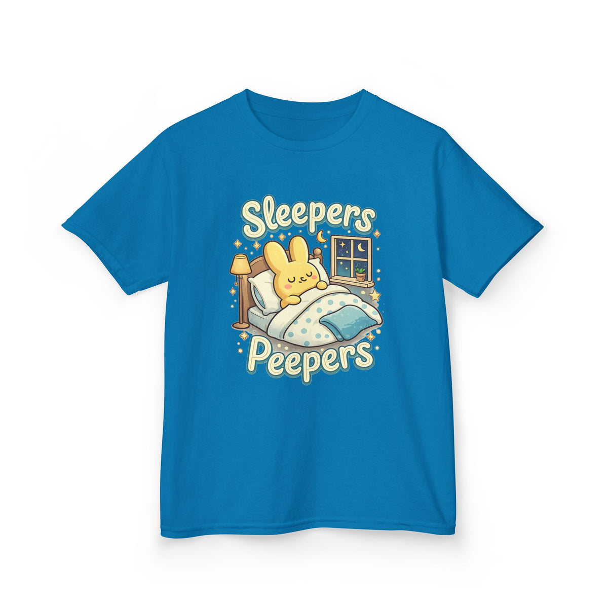 Kids Tee | "Sleepers & Peepers" Cute Bunny Bedtime Graphic Shirt