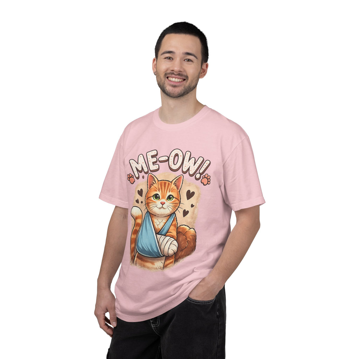 Injured Cat 'ME-OW!' Cute Graphic T-Shirt