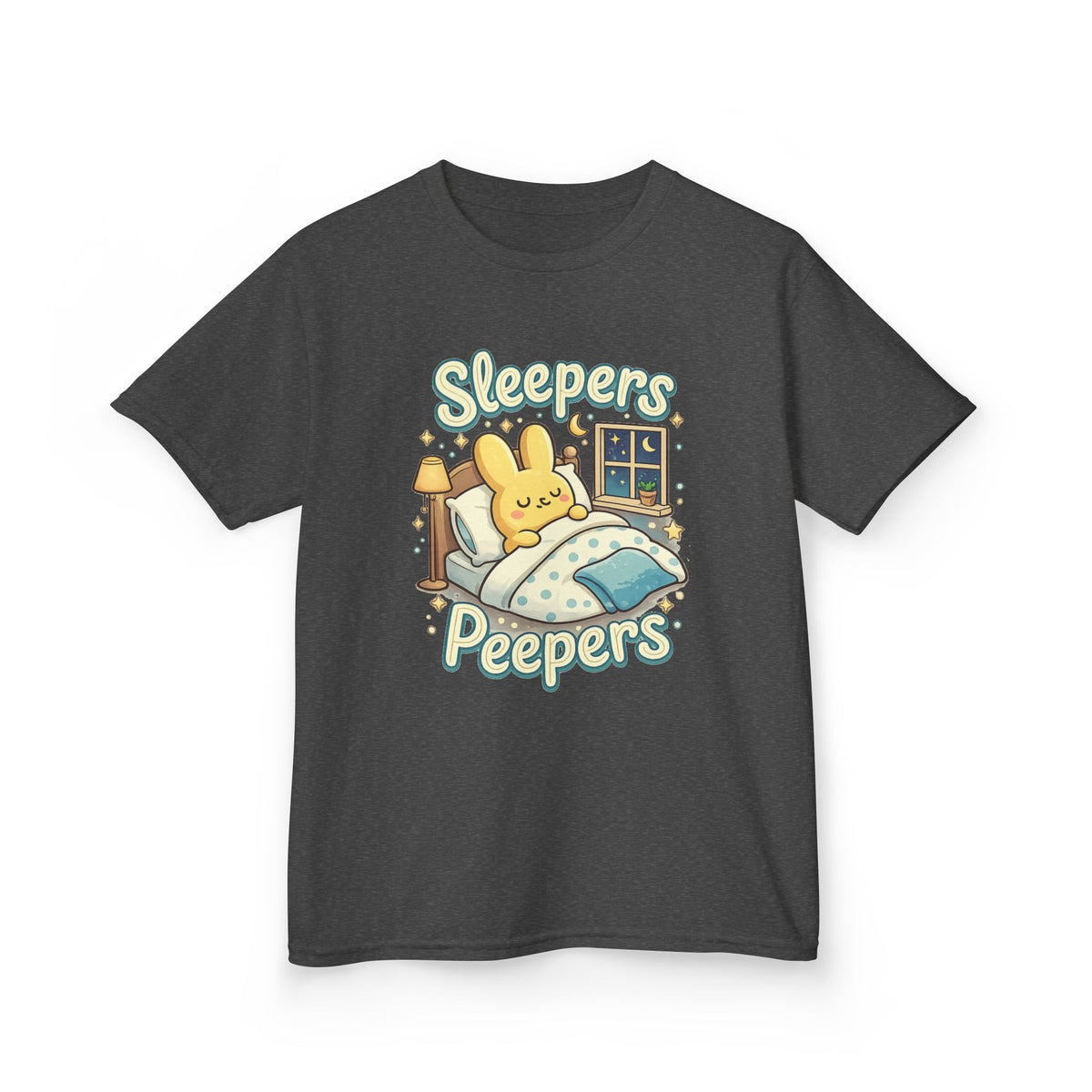 Kids Tee | "Sleepers & Peepers" Cute Bunny Bedtime Graphic Shirt
