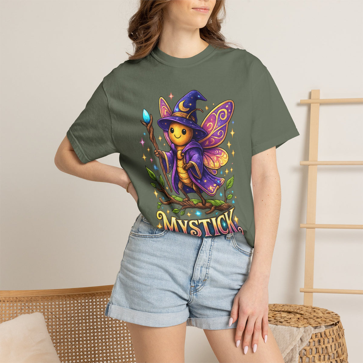 Mystick Fairy Wizard T-Shirt — Cute Magical Mushroom Sprite Tee