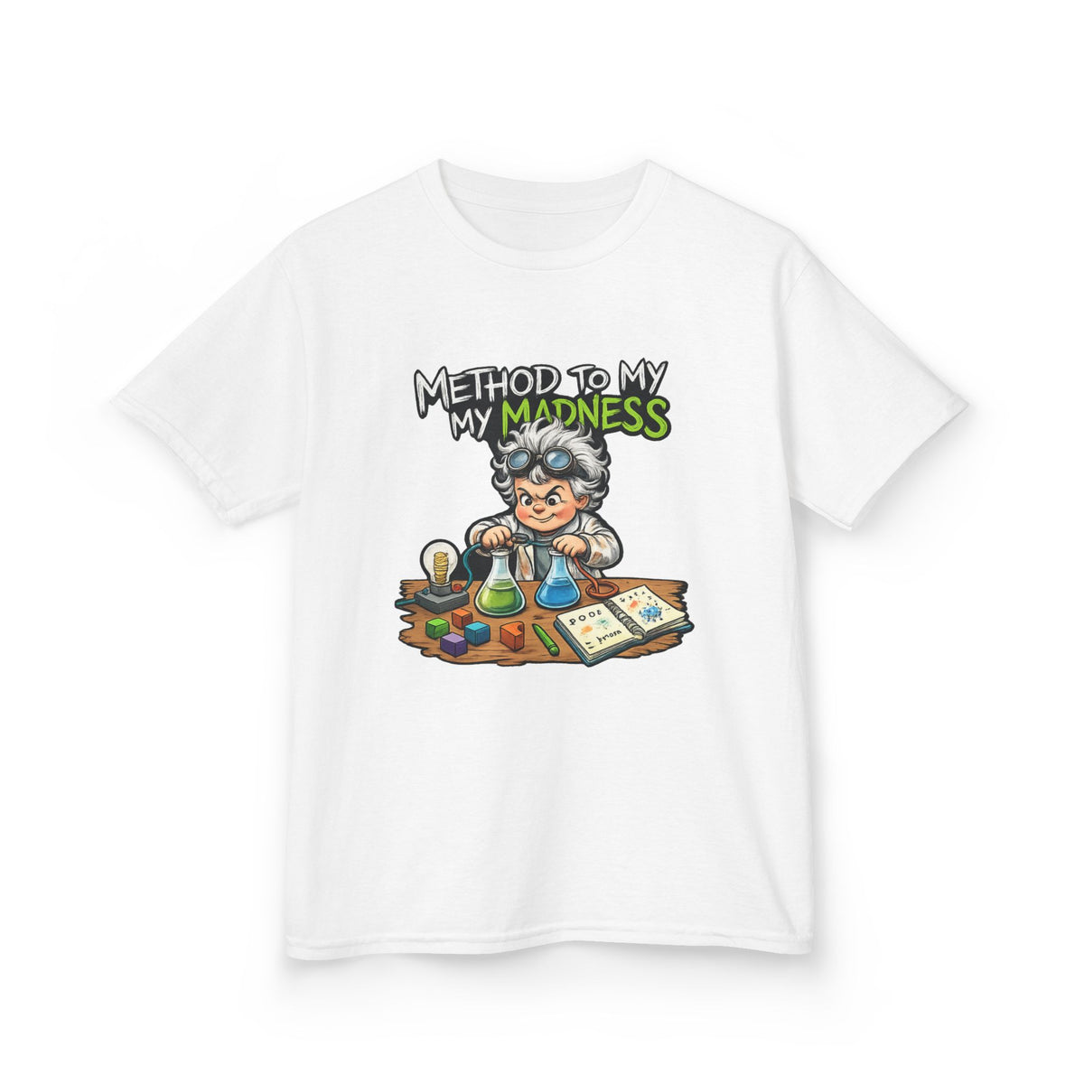 Kids T‑Shirt — "Method to My Madness" Mad Scientist Science Tee