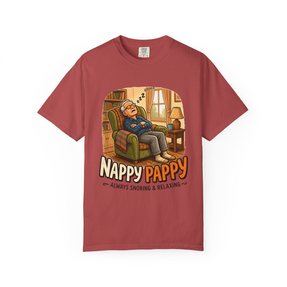 Nappy Pappy T‑Shirt — "Nappy Pappy: Always Snoring & Relaxing" Grandpa Relaxation Tee