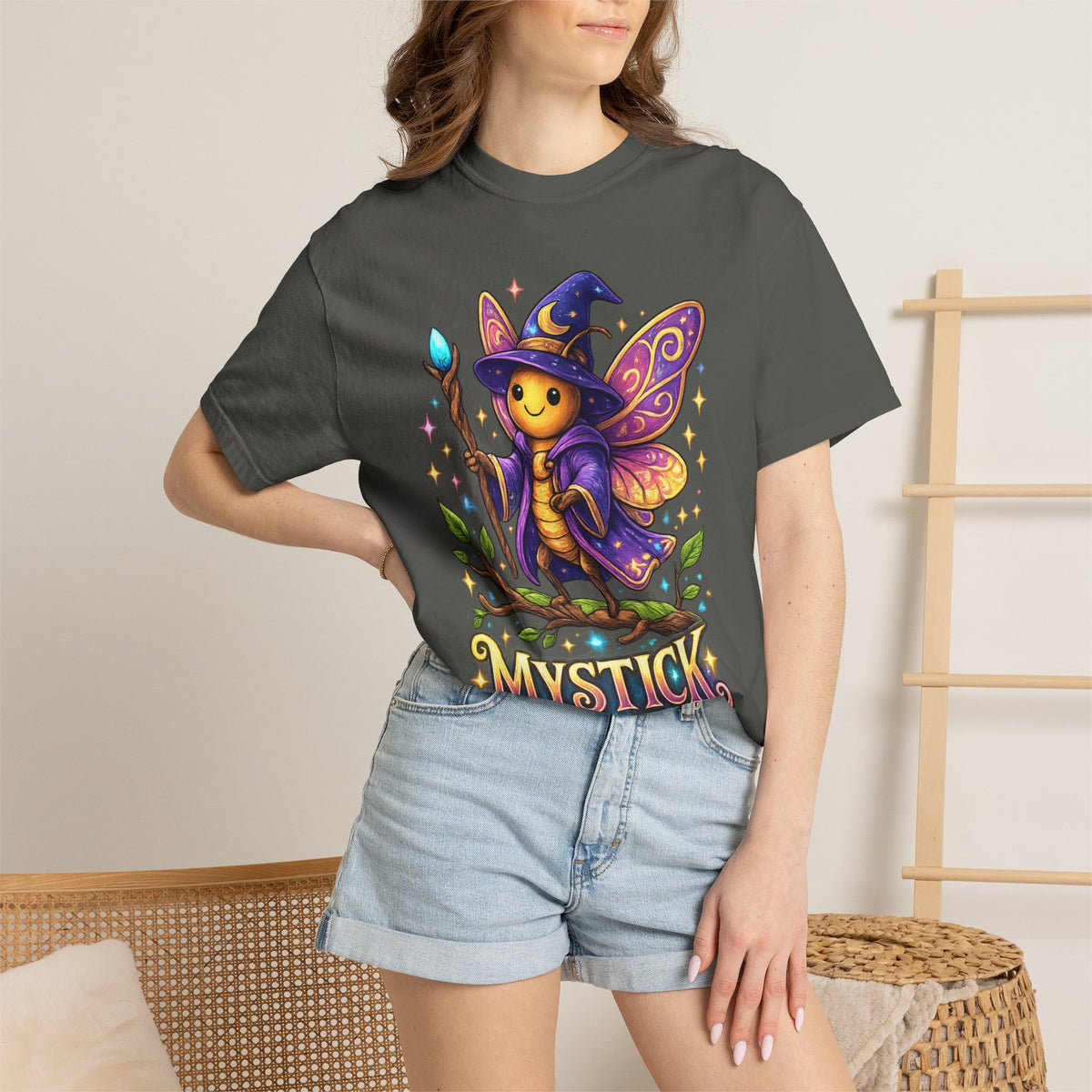 Mystick Fairy Wizard T-Shirt — Cute Magical Mushroom Sprite Tee