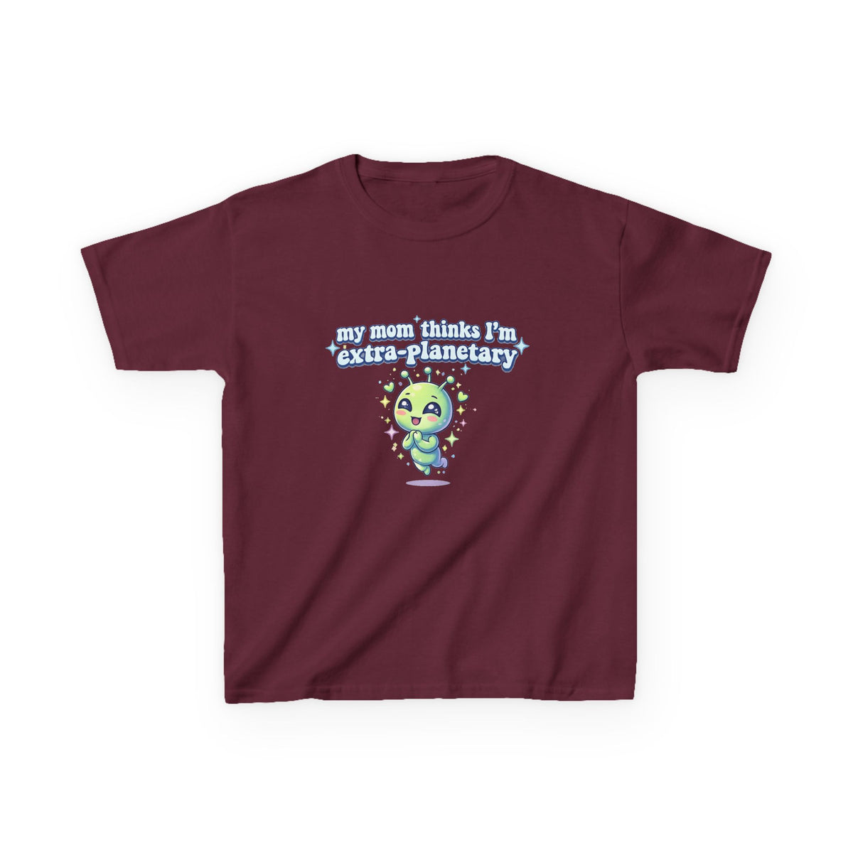 Kids Tee 'My Mom Thinks I’m Extra-Planetary' Cute Alien Graphic
