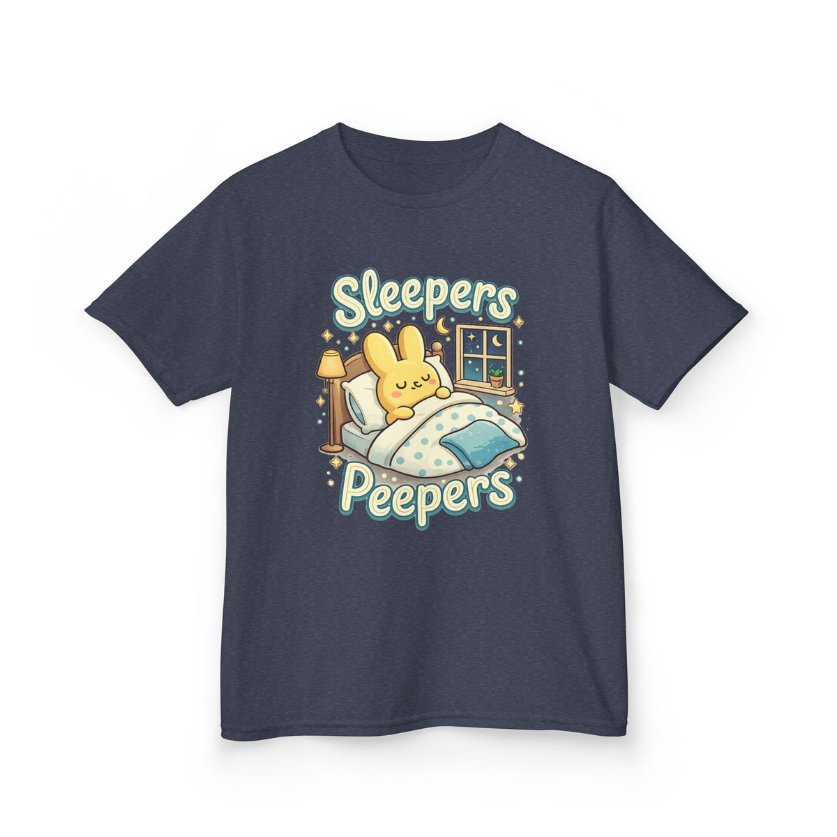 Kids Tee | "Sleepers & Peepers" Cute Bunny Bedtime Graphic Shirt