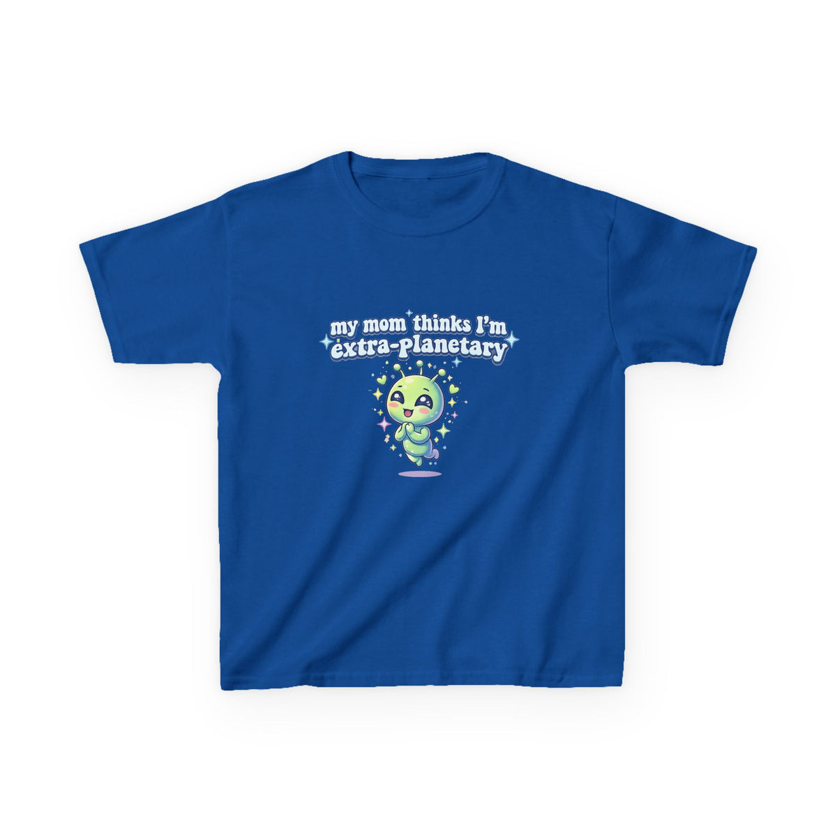 Kids Tee 'My Mom Thinks I’m Extra-Planetary' Cute Alien Graphic