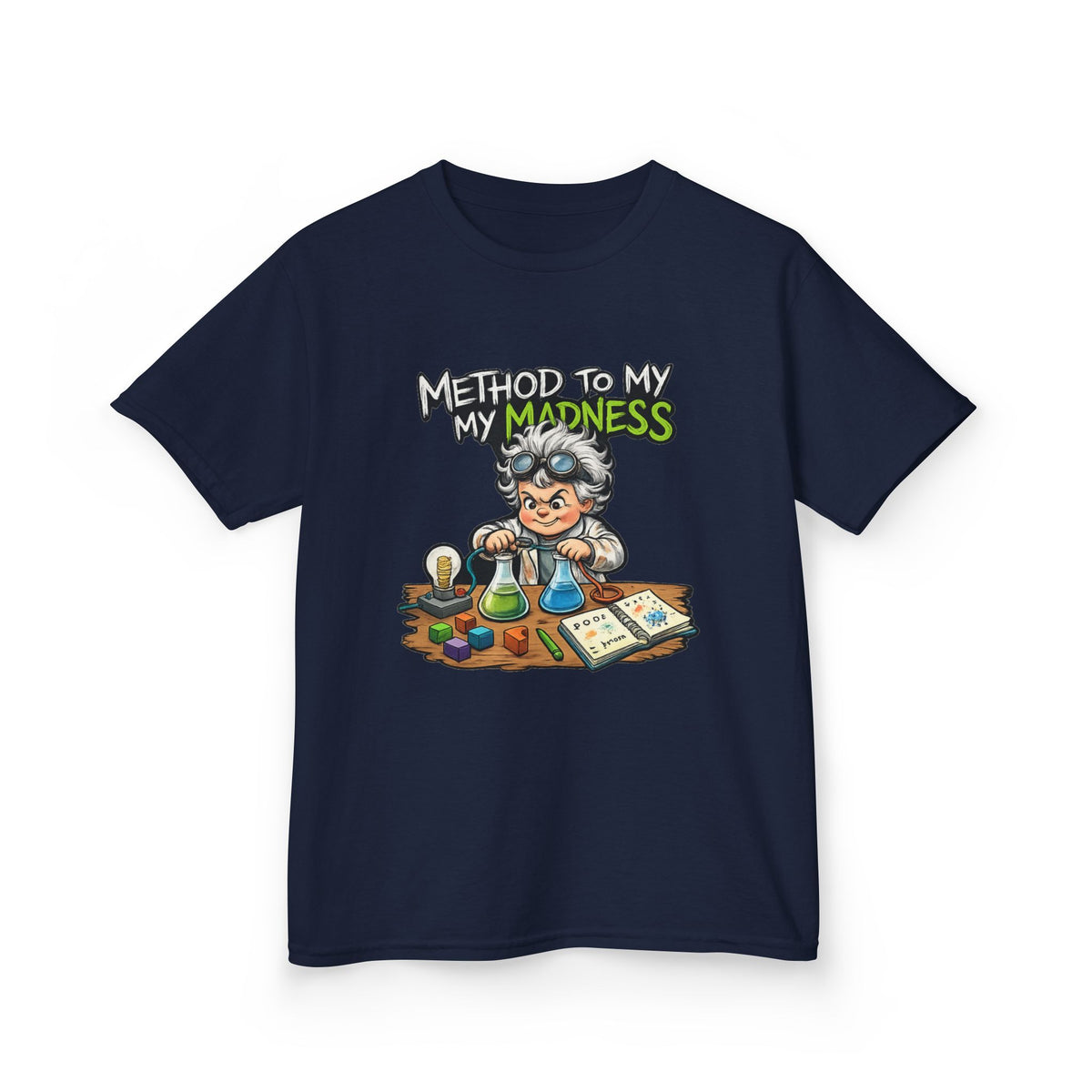 Kids T‑Shirt — "Method to My Madness" Mad Scientist Science Tee