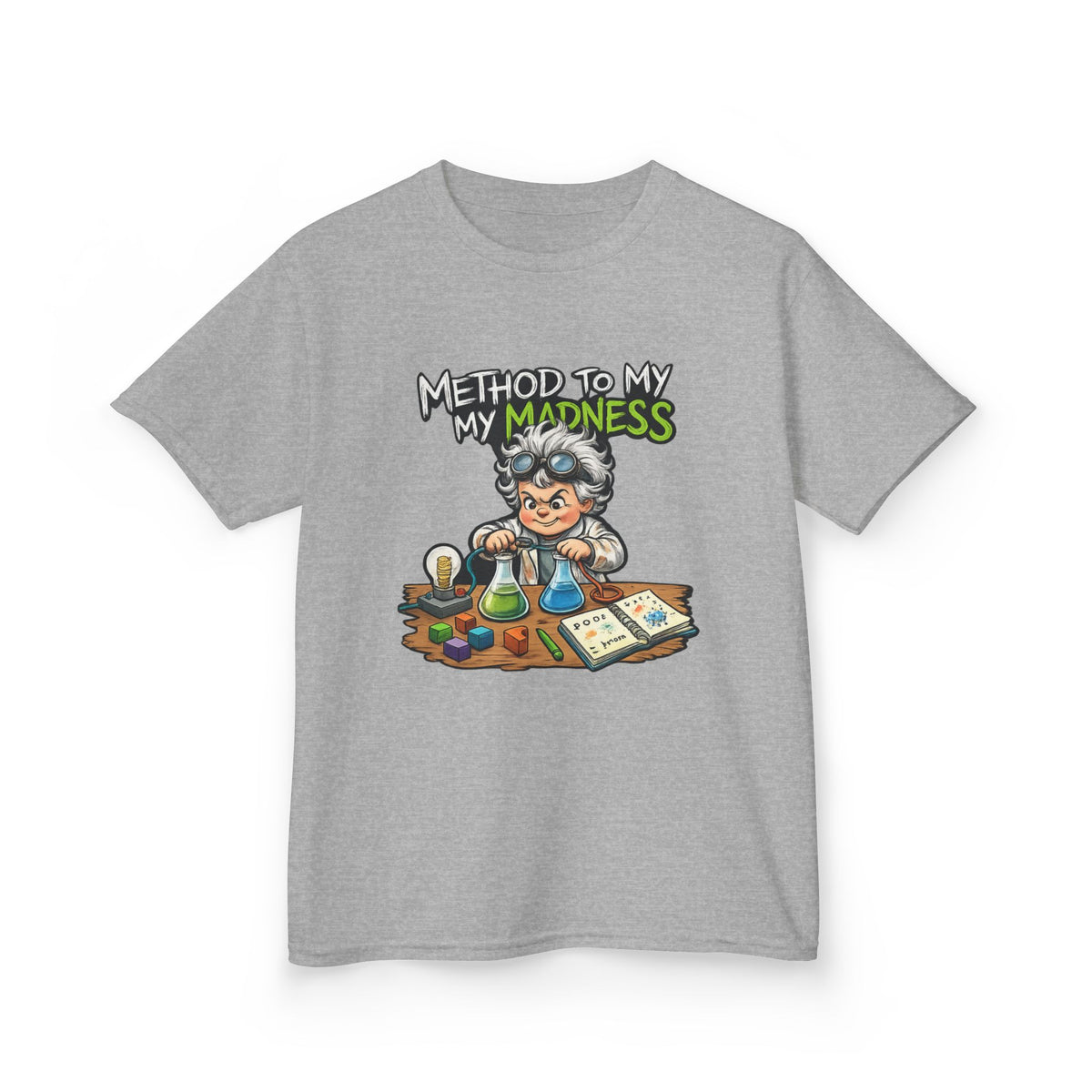 Kids T‑Shirt — "Method to My Madness" Mad Scientist Science Tee