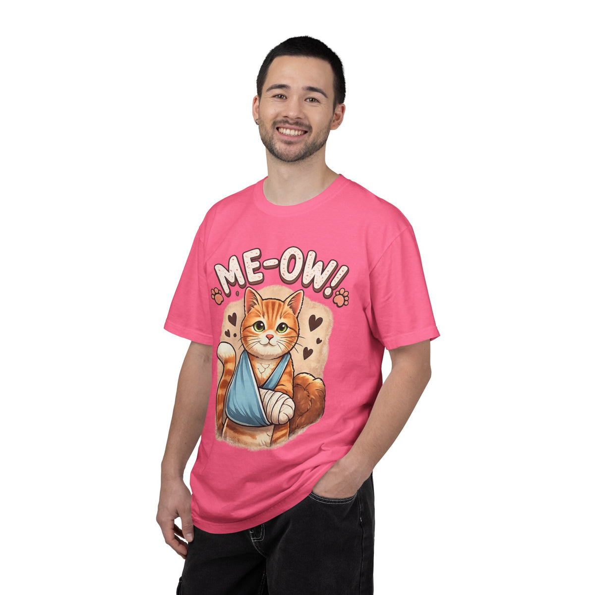 Injured Cat 'ME-OW!' Cute Graphic T-Shirt